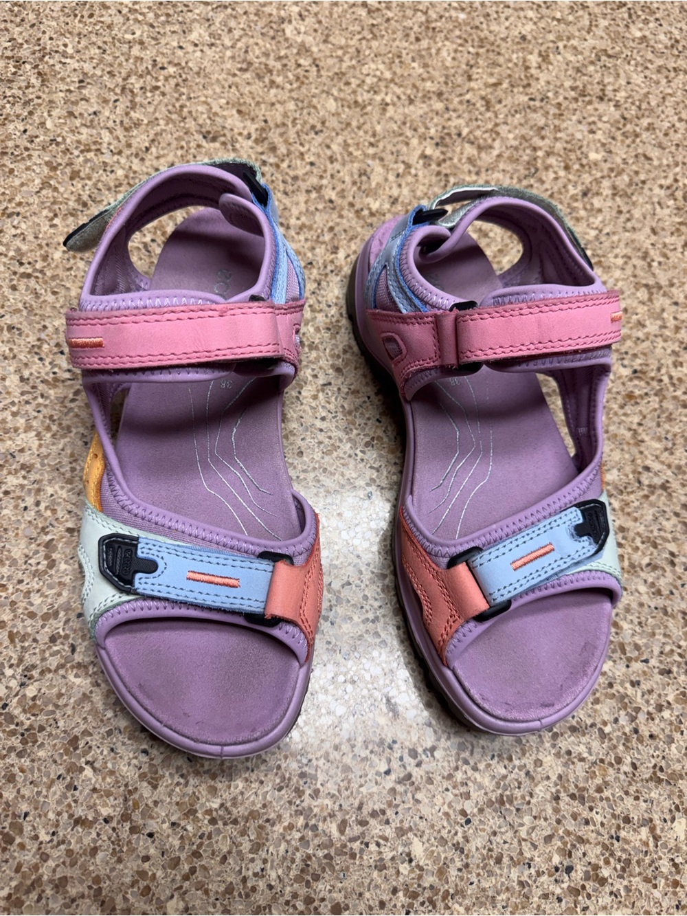 Ecco Off-road Yukatan Multi-Color Active Sandals - Pink & Pastel